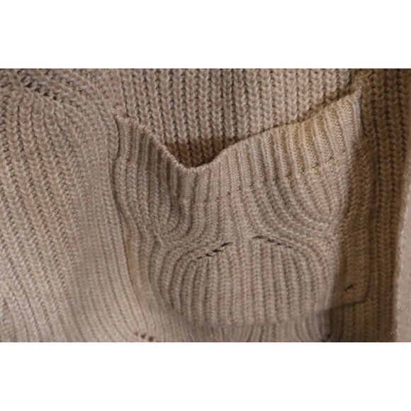 Womens Time And Tru Open Front Beige Cardigan Sweater With Pockets XL (16-18) Co - Picture 6 of 8
